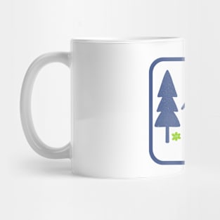 Cosy Cabin (Neon Green & White) Mug